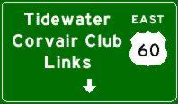 Tidewater Corvair Club Links Sign